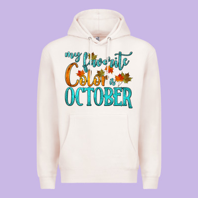 My Favorite Color Is October Premium Hoodie Designed By Hra Design Shop