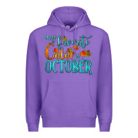 Purple my favorite color is october Premium Hoodie - HRA Design Shop