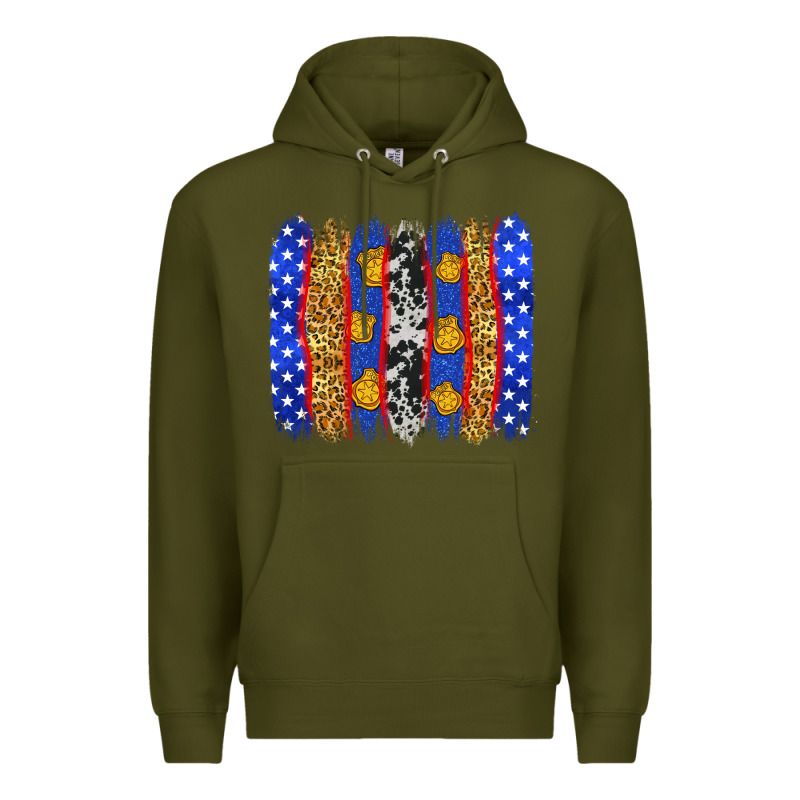 American Police Brushstrokes Premium Hoodie by Neo Western | Teevron