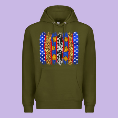 American Police Brushstrokes Premium Hoodie Designed By Neo Western