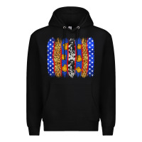 Black American police brushstrokes Premium Hoodie - Neo Western