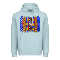 Blue Mist American police brushstrokes Premium Hoodie - Neo Western