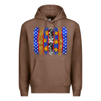 Chestnut American police brushstrokes Premium Hoodie - Neo Western