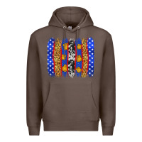 Coffee American police brushstrokes Premium Hoodie - Neo Western