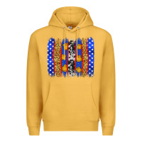Mustard American police brushstrokes Premium Hoodie - Neo Western