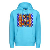 Ocean Blue American police brushstrokes Premium Hoodie - Neo Western