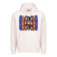 Pale Pink American police brushstrokes Premium Hoodie - Neo Western