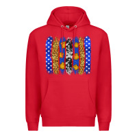 Red American police brushstrokes Premium Hoodie - Neo Western