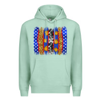 Seafoam American police brushstrokes Premium Hoodie - Neo Western
