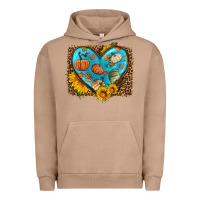 Pigment Burro fall pattern heart with leopard background Urban Hoodie - HRA Design Shop