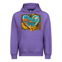 Tulip fall pattern heart with leopard background Urban Hoodie - HRA Design Shop