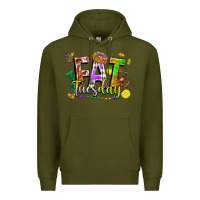 Army Green fat tuesday Premium Hoodie - FaDigitalArtStudio
