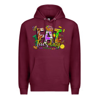 Burgundy fat tuesday Premium Hoodie - FaDigitalArtStudio