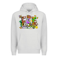 Dove Grey fat tuesday Premium Hoodie - FaDigitalArtStudio