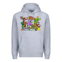 Heather Grey fat tuesday Premium Hoodie - FaDigitalArtStudio