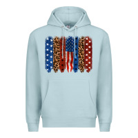 Blue Mist Back to blue brushstroke 4th of july Premium Hoodie - CowGirlArtShop