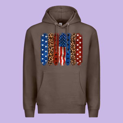 Back To Blue Brushstroke 4th Of July Premium Hoodie Designed By Cowgirlartshop
