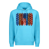 Ocean Blue Back to blue brushstroke 4th of july Premium Hoodie - CowGirlArtShop