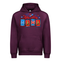 Mauve Wine American mama Urban Hoodie - Neo Western
