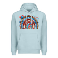 Blue Mist American rainbow Premium Hoodie - Neo Western