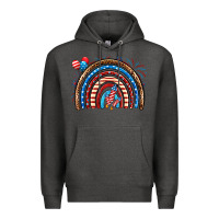 Charcoal Heather American rainbow Premium Hoodie - Neo Western
