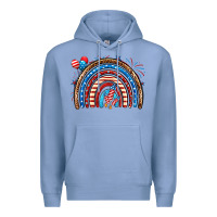 Colony Blue American rainbow Premium Hoodie - Neo Western