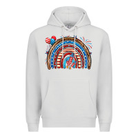 Dove Grey American rainbow Premium Hoodie - Neo Western