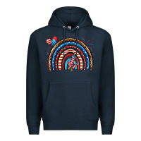 Navy American rainbow Premium Hoodie - Neo Western