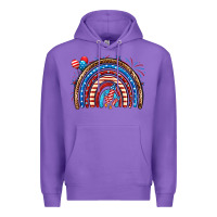 Purple American rainbow Premium Hoodie - Neo Western