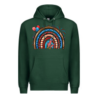 Sports Green American rainbow Premium Hoodie - Neo Western