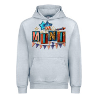 Heather Grey American Mini 4th of july Urban Hoodie - CowGirlArtShop