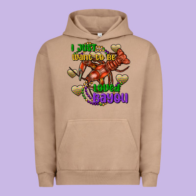 Crawfish I Just Want To Be Loved Bayou Urban Hoodie Designed By Fadigitalartstudio