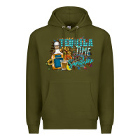 Army Green tequila time & sunshine Premium Hoodie - SublimationCraftShop