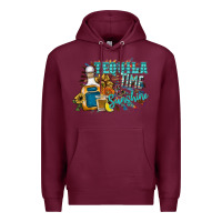 Burgundy tequila time & sunshine Premium Hoodie - SublimationCraftShop