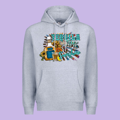 Tequila Time & Sunshine Premium Hoodie Designed By Sublimationcraftshop