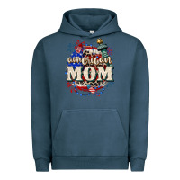 Pigment Midnight Navy American Mom 4th of July Urban Hoodie - CowGirlArtShop