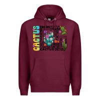 Burgundy cactus Premium Hoodie - CowhideDigitalArt