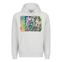 Dove Grey cactus Premium Hoodie - CowhideDigitalArt