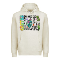 Oatmeal Heather cactus Premium Hoodie - CowhideDigitalArt