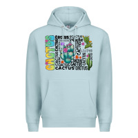 Blue Mist cactus Premium Hoodie - CowhideDigitalArt