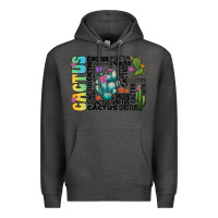 Charcoal Heather cactus Premium Hoodie - CowhideDigitalArt