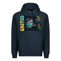 Navy cactus Premium Hoodie - CowhideDigitalArt