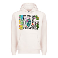 Pale Pink cactus Premium Hoodie - CowhideDigitalArt