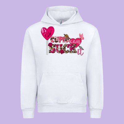 Cupid Can Suck It Valentine's Day Urban Hoodie Designed By Fadigitalartstudio