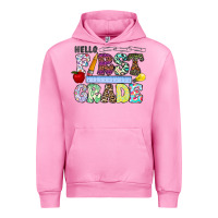 Fuchsia Pink hellofirstgrade Urban Hoodie - CowhideDigitalArt