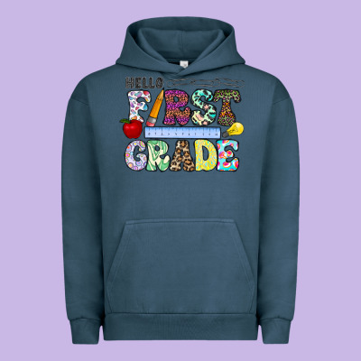 Hellofirstgrade Urban Hoodie Designed By Cowhidedigitalart