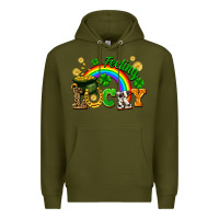 Army Green feeling lucky Premium Hoodie - FaDigitalArtStudio