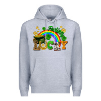 Heather Grey feeling lucky Premium Hoodie - FaDigitalArtStudio