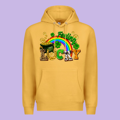 Feeling Lucky Premium Hoodie Designed By Fadigitalartstudio