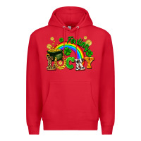 Red feeling lucky Premium Hoodie - FaDigitalArtStudio